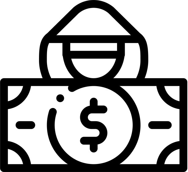 伪钞诈骗犯图标轮廓图片下载