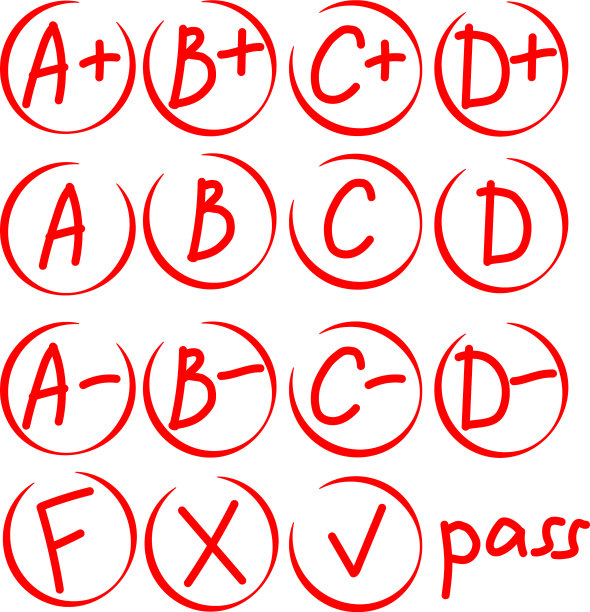 用红色标出学校成绩图片下载