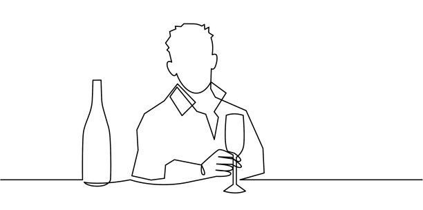 在酒吧里拿着酒杯和酒瓶的男人图片下载