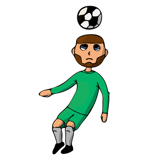 足球运动员用头击球图片下载