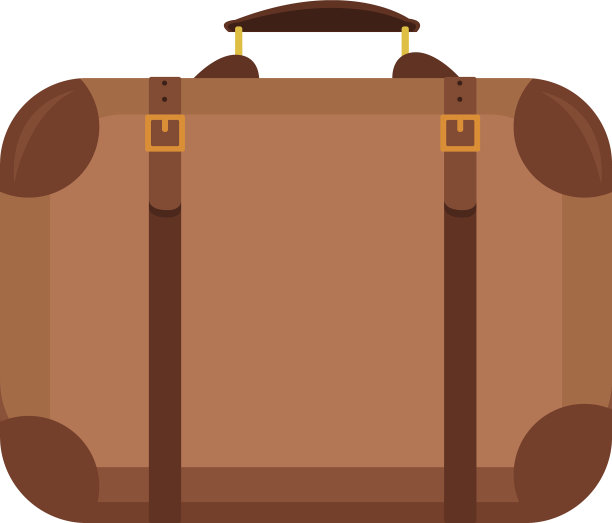 旅行手提箱图标扁平化设计图片下载