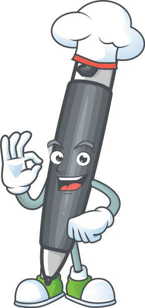 厨师黑色圆珠笔学生文具图片下载