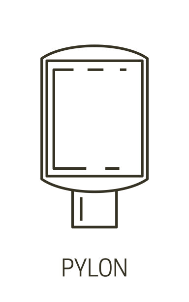 外部或内部的电塔隔离线图标图片下载