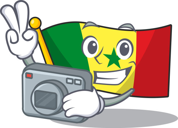 一位专业摄影师为塞内加尔漫画画旗图片下载