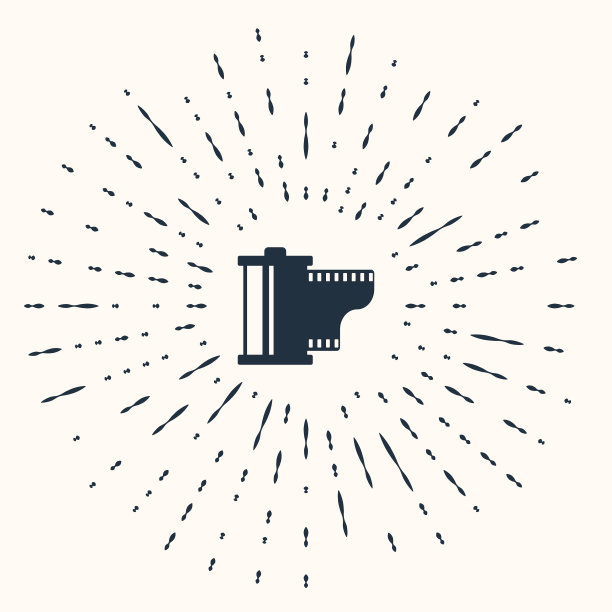 灰色相机复古胶片卷墨盒图标图片下载