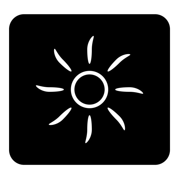 图标太阳白色的黑色背景图片下载