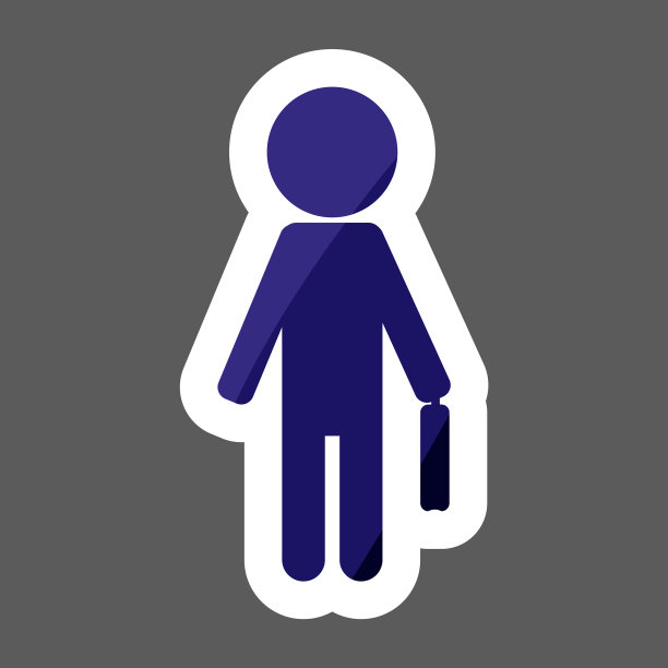 有彩色贴纸的商人还是带包的图片下载