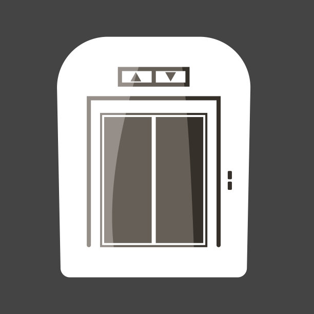 电梯彩色贴纸与按钮图标层图片下载