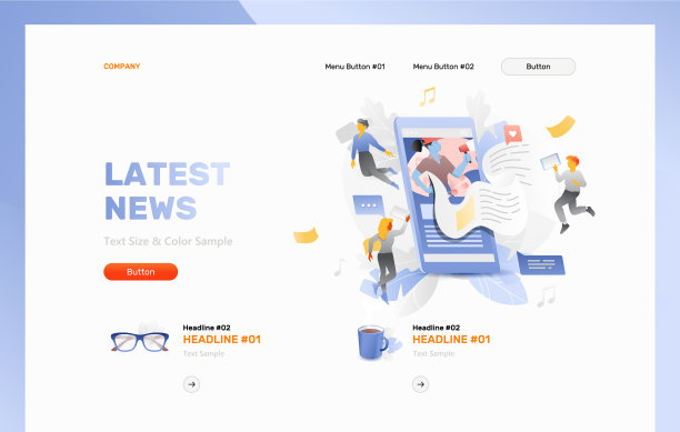 最新新闻阅读网站标题模板图片下载