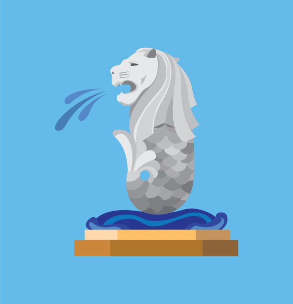 鱼尾狮新加坡纪念碑图标设计图片下载