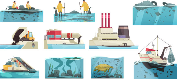 水污染图标组图片下载