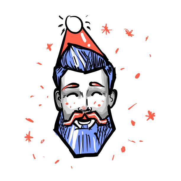 快乐的潮男新年圣诞假期红图片下载