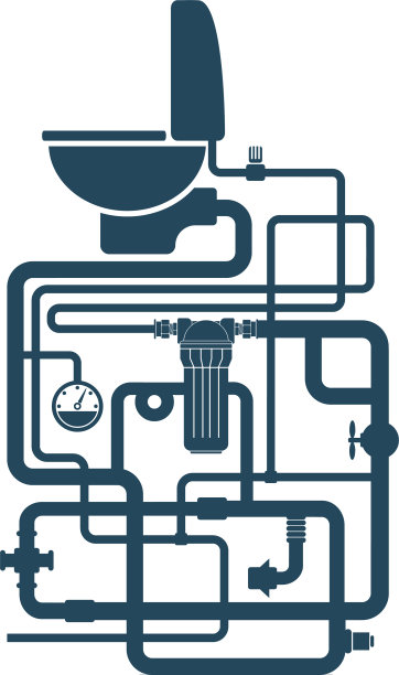 马桶和水管系统图片下载