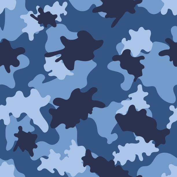 无缝蓝白迷彩图案图片下载