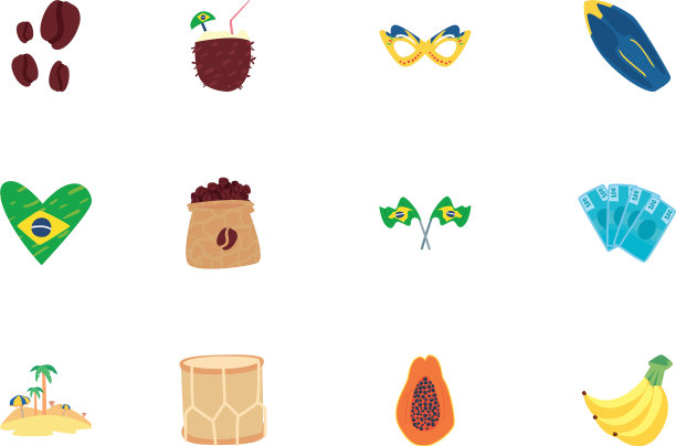 设置图标里约热内卢de janeiro嘉年华白色图片下载