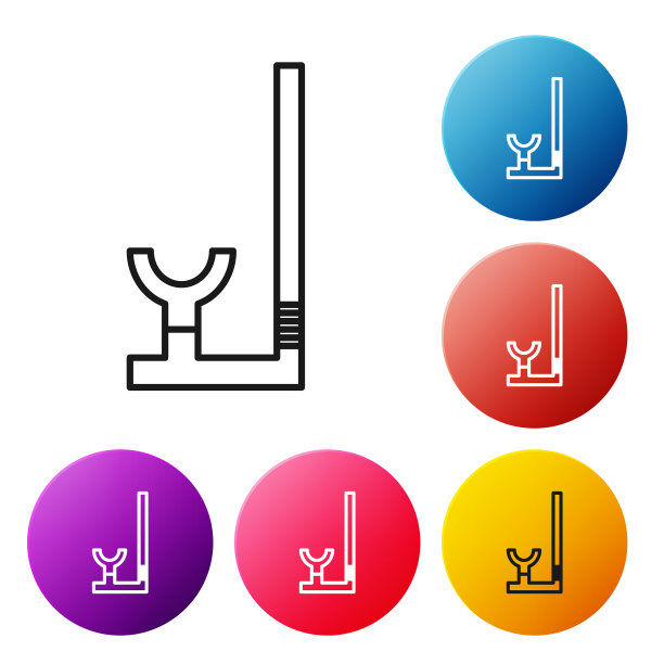 黑线通气管图标孤立在白色上图片下载