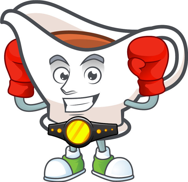 肉汁船卡通人物与吉祥物拳击图片下载