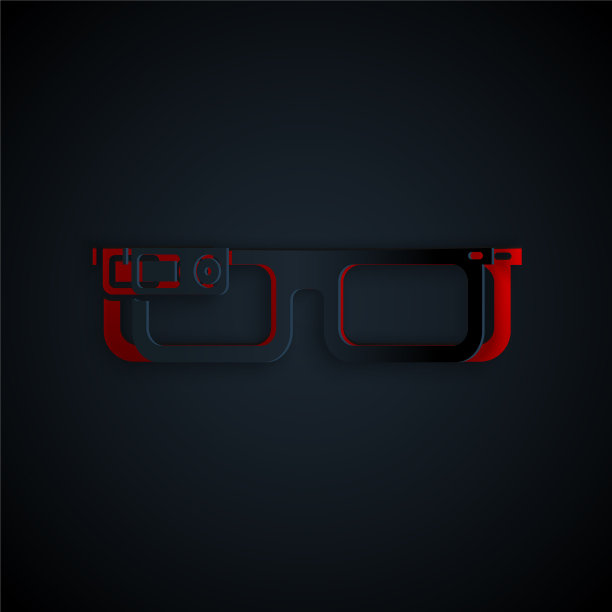 剪纸智能眼镜上安装眼镜图标图片下载