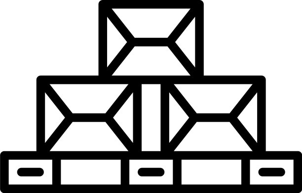 盒子托盘上的图标轮廓样式图片下载