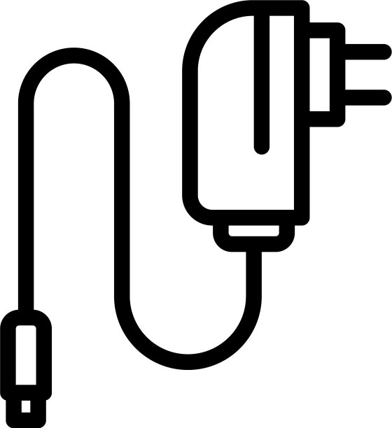 手机充电器图标轮廓风格图片下载
