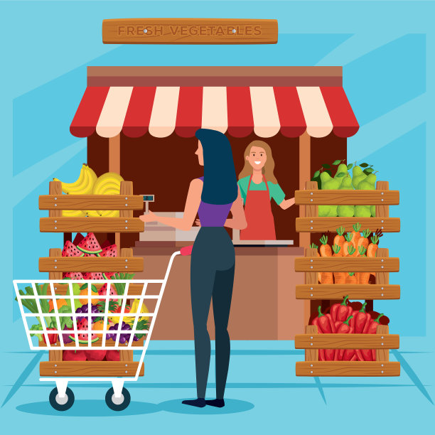 商店售货员女设计图片下载