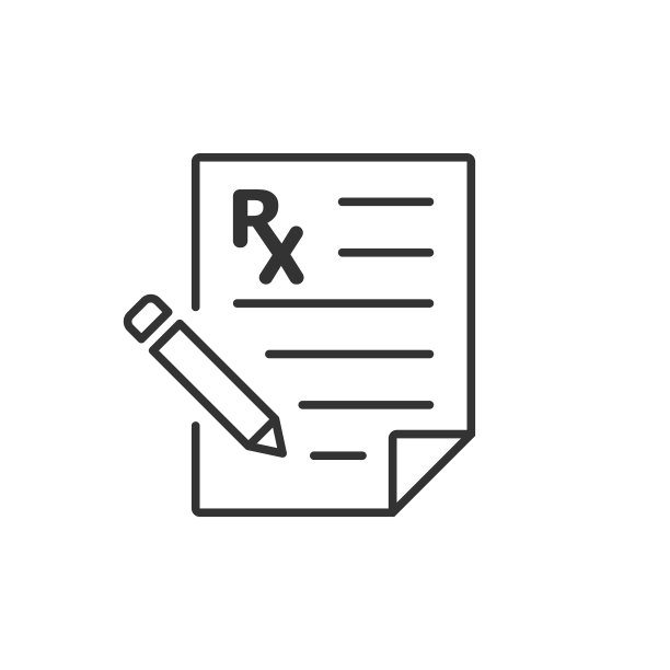 处方图标在平面风格的rx文档上图片下载