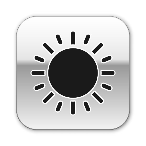 黑色太阳图标孤立在白色背景图片下载