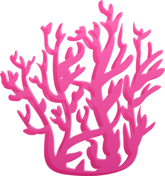 粉色珊瑚图标卡通风格图片下载