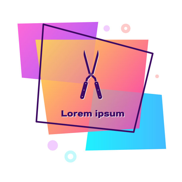 紫色园艺手工修剪剪刀图片下载