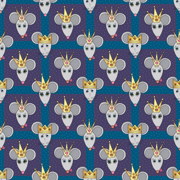 鼠角色无缝模式鼠标图片下载