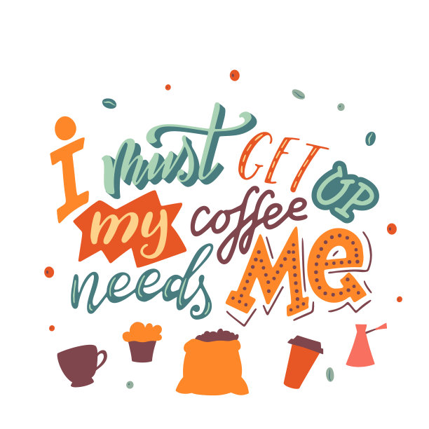 咖啡创意动机海报手绘图片下载