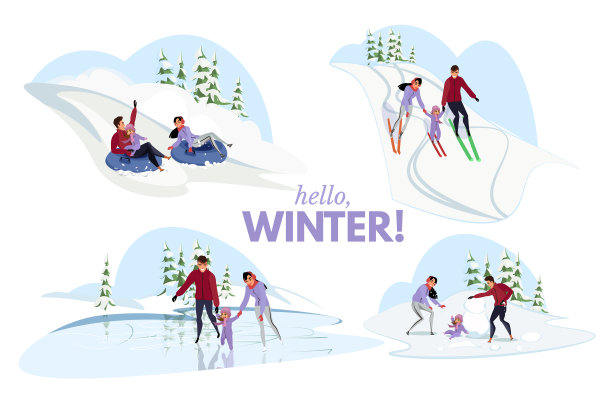 冬季户外运动场图片下载