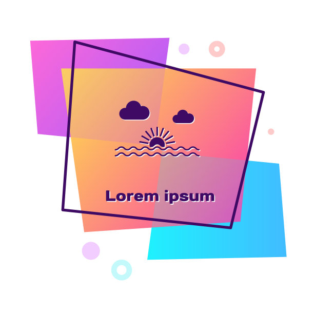 紫色日落图标孤立在白色的背景图片下载