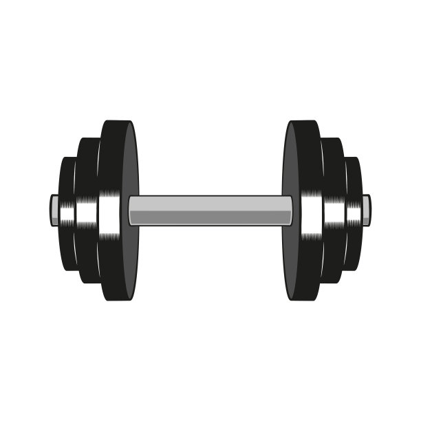 训练用的黑色哑铃图片下载