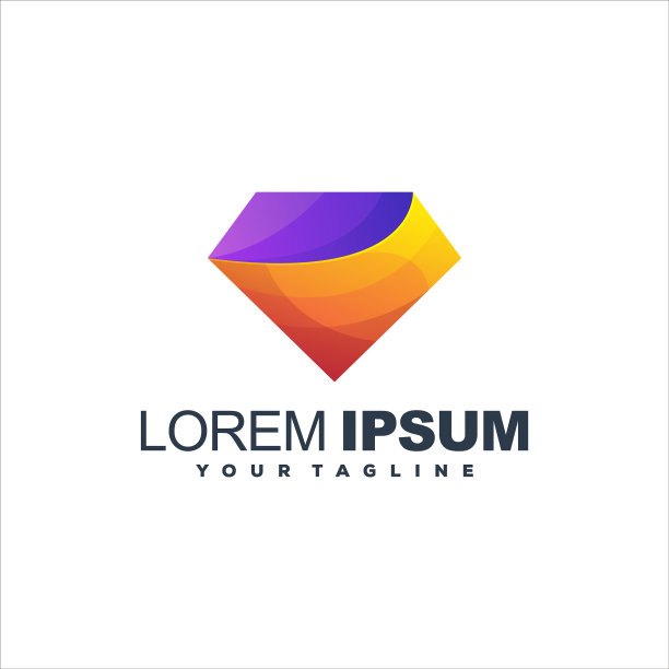 钻石渐变Logo设计图片下载