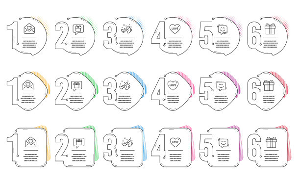心愿清单圣诞老人靴子和笑脸图标集图片下载