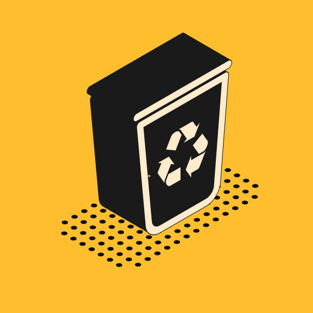 等距回收站与回收符号图标图片下载