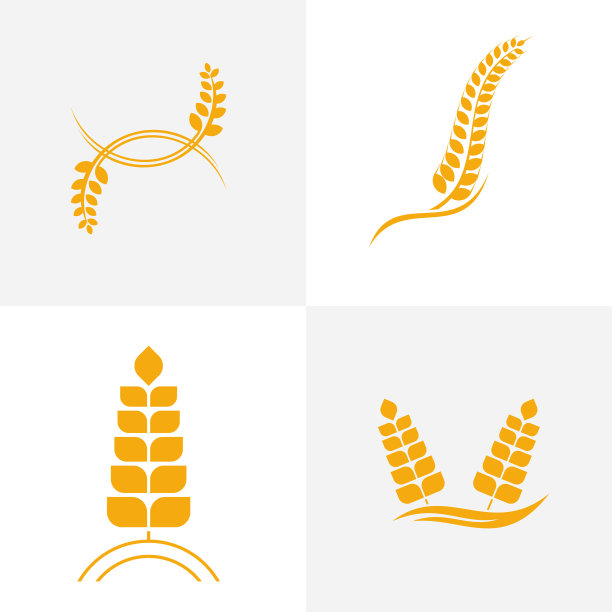 设置农业小麦标志模板豪华图片下载