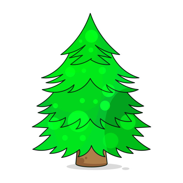 真正的圣诞云杉素描问候图片下载