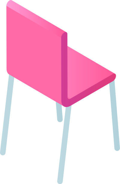 粉色椅子图标等距风格图片下载