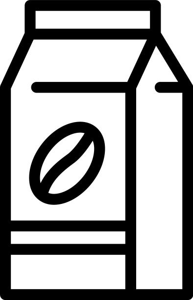 咖啡粒包图标轮廓风格图片下载