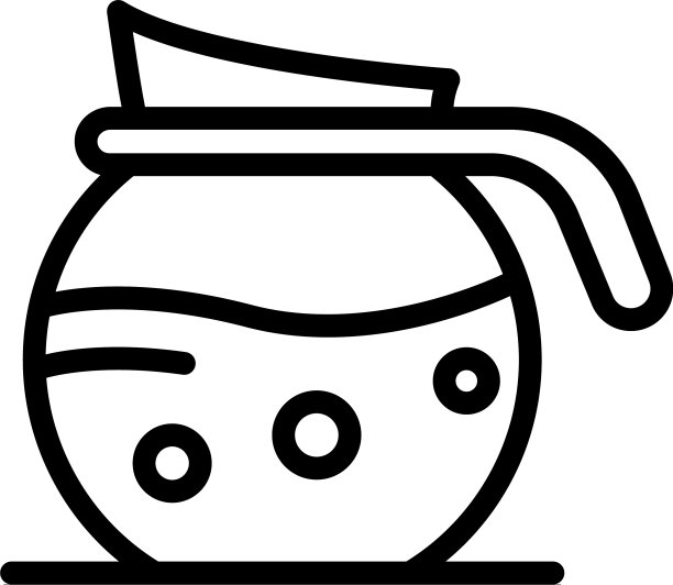 咖啡壶图标轮廓风格图片下载