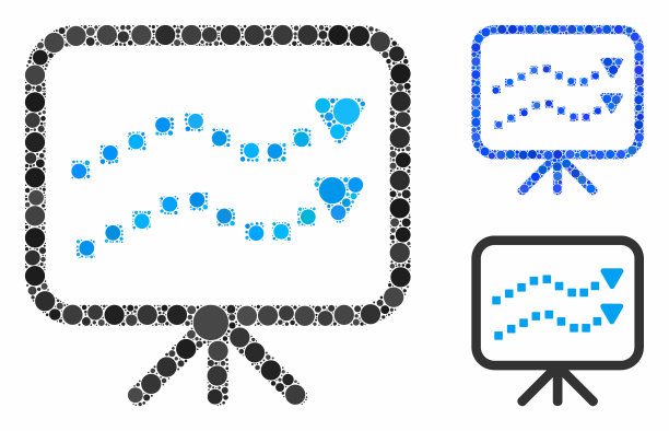趋势呈现组成图标圆点图片下载
