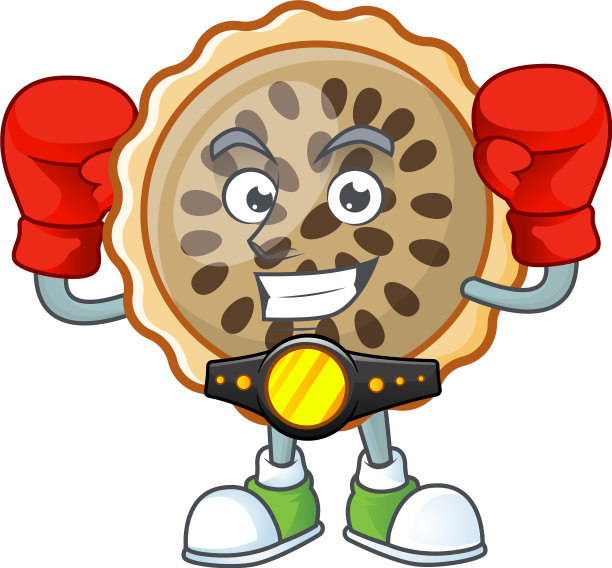山核桃派与拳击吉祥物的图标人物图片下载