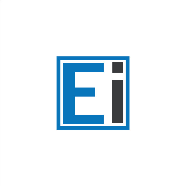首字母EI或IE标志设计模板图片下载