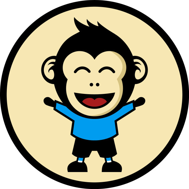 猴子标志设计模板图片下载
