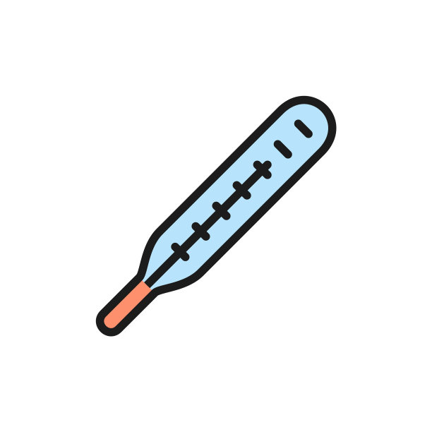 水银温度计单色图标隔离图片下载