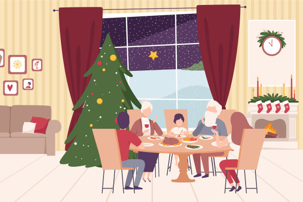 幸福的一家人坐在一起吃饭图片下载