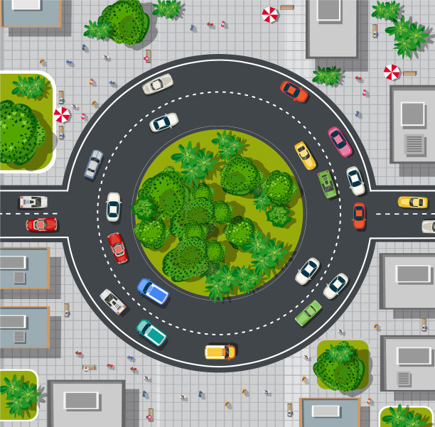 公路俯视图与高速公路有许多不同图片下载