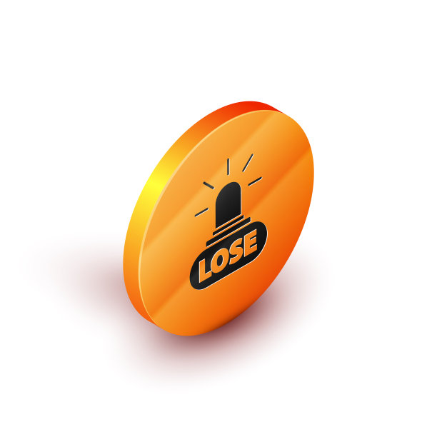 等距赌场失去图标孤立在白色图片下载